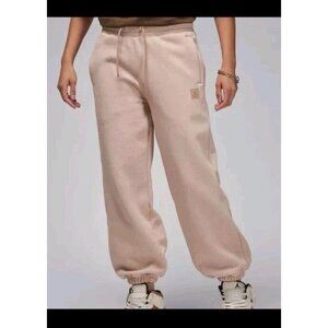 Jordan Flight Fleece Oatmeal Tan Beige Women's Pants, Size XL, FB5113-245